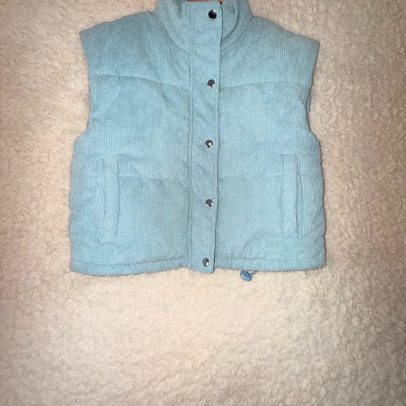 Jackets & Blazers - Light Blue Puffer Vest